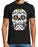 latostadora Camiseta Manga Corta Calavera Mexicana para Hombre - Negro M - Ref. 2437862-P
