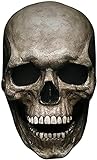Pipihome Máscara de Calavera de Halloween, Máscara Esqueleto con Mandíbula Móvil, Realista y Espeluznante, Halloween Crazy Party Cosplay Headgear Props para Trucos y Bromas