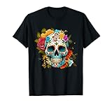 Dia De Los Muertos Halloween Calavera Mexicana Sugar Skull Camiseta