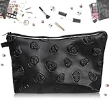 SUpoetry Neceser De Viaje Con Calavera, Impermeable, Ideal Para Llevar Cosméticos Y Artículos De Aseo Cuando Sales