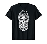 Moin calavera con barba y sombrero de ancla - calavera Camiseta