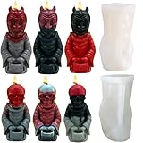 3D Molde de Silicona de Calavera,Molde Silicona Velas de Cráneo,Moldes de Resina de Cráneo,JDH Silicone DIY Molde de Velas para Decoración de Halloween, Fiestas