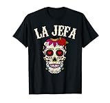 Rockera Mujer, Skull, La Jefa, Calavera Dia de Muertos Camiseta