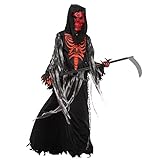Spooktacular Creations Disfraz de parador de calavera roja para Halloween, para niños, para fiestas (8 - 10 años)