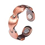 YINOX Anillo de Cobre magnético para el diseño Floral Ajustable de la Mujer de la Artritis Sano (CPR-0938)