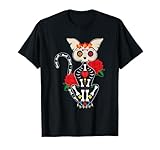 Día de las almas Muertos Día de los Muertos Cráneo de azúcar Halloween Gato Camiseta