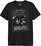 AC/DC Meacdcrts095 Camiseta, Negro, XS para Hombre