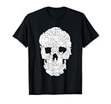 Gato Calavera Halloween Divertido Goth Gráfico Regalo Camiseta