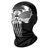 ShopINess Pasamontañas Dos Ojos 3D Calavera Unisex Adulto para Moto Deporte Fiestas Halloween y Carnaval con Dos Agujeros para los Ojos Alien