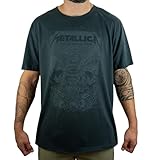 Amplified Metallica-The Black Album Camiseta, Gris (Charcoal CC), XL para Hombre