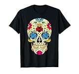 Día de la Flor Muerta Cráneo De Azúcar El Dia de Los Muertos Camiseta