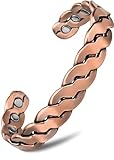 MagnetRX® Pure Copper Magnetic Bracelet - Arthritis Pain Relief & Carpal Tunnel Magnetic Therapy Copper Bracelets for Men - Adjustable Cuff + Gift Box (Copper)