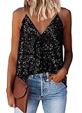 AirMood Women 's Sexy V Neck Shining Lentejuelas Chaleco Lentejuelas Top Las Vegas Disco Lentejuelas Chaleco, Negro, XL