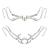 NICENEEDED 2 PCS Munson Punk Máscara Mecánica, Accesorios de Desgaste Facial de Media Máscara de Metal Irregular, Disfraz de Halloween Cosplay Half Mask Face Jewelry para Mujeres Y Hombres