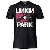 Linkin Park - Camiseta oficial unisex de algodón para adulto y niño, Negro , XXL