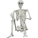 SIFOEL 165cm Esqueleto móvil de Hueso Humano de tamaño Real Real con articulaciones móviles para la decoración de Casas embrujadas de Halloween (1)