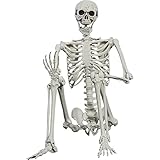 SIFOEL 165cm Esqueleto móvil de Hueso Humano de tamaño Real Real con articulaciones móviles para la decoración de Casas embrujadas de Halloween (1)