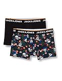 Jack & Jones JACBRAC Trunks 2 Pack Bóxer, Negro/Calavera, XL para Hombre