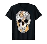 Cráneo de animales con forma de calavera de gato Camiseta
