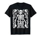 Esqueleto calavera Halloween gótico espeluznante Camiseta