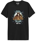 AC/DC MEACDCRTS051 Camisetas, Negro, XS para Hombre