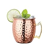 Zap Impex Vaso de cobre puro Moscow Mule Cup, sin revestimiento, interior de níquel, ideal para todas las bebidas frías para entretener y disfrutar de un bar o en casa, gran regalo de bar