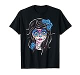Calavera de azúcar mexicana Chica de Halloween Camiseta