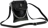 YJZQ Bolso de hombro de piel sintética para mujer, diseño de calavera, Negro , Einheitsgröße