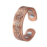 Anillos magnéticos de cobre puro 99,9% para mujeres, anillos magnéticos, regalo del día de cumpleaños para mamá, esposa, hija, regalo del día de la mujer