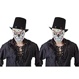 Rubies Máscara Katrin Skull para adultos, Máscara Esqueleto Día de los Muertos, Oficial Rubies para Halloween, Carnaval y Fiestas