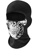fuinloth Máscara de pasamontañas, Bufanda de Verano para el Cuello, Protector UV, Bufanda de esquí para Motocicleta Hombre y Mujer Calavera, Talla única