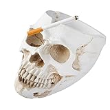 Ceniceros Calavera para Cigarrillos, resina para uso en interiores o exteriores, Decoraciones Halloween Adorno calavera Cigarros personalizados Ceniceros para hombres Wenmin