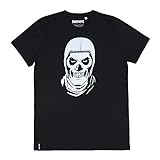 Camiseta Negra para Niños, Diseño Premium Calavera Skull Trooper, Jersey Manga Corta Unisex para Niños y Adolescentes, 10 a 16 Años (12 Años, Negro)