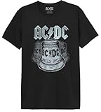 AC/DC MEACDCRTS050 Camisetas, Negro, L para Hombre