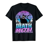 RetRetRetRetReto Gótico Gato 80s Synthwave Retro Death Metal Camiseta