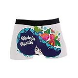 Calzoncillos tipo bóxer de poliéster con diseño de calavera de azúcar para hombre, multicolor, L
