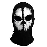 TRIXES Ghost Mask- Balaclava para hombres de cara completa - Máscaras de terror - Máscaras de esquí para traje de vestir de lujo - Cosplay - Airsoft Motorcycling Paintball - Un tamaño- negro