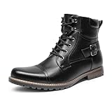 Bruno Marc Botas de Combate Militar para Hombres Botines de Moto Tactical para Hombre Negro-3 Philly-3 Talla 46EU/12US