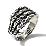 JEYORZY 1 pcs Anillos Hombre,Anillo Acero Inoxidable para Hombre Mujer Anillo Cráneo Biker Chulo Hip Hop Punk, Anillo Hombre, Anillo Acero Inoxidable Hombre, Anillo Calavera, Anillo Hombre Punk Biker