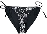 Rock Rebel by EMP Mujer Braguita de Bikini Negra Mix and Match con Estampado de Calavera y Logo M