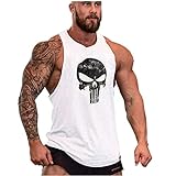 COWBI Camiseta de Tirantes Hombres Sin Mangas Culturismo Fitness Tank Top