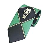 Gamusi Yoshikage - Corbata de calavera para el cuello, corbata de aventura, accesorios para disfraces de cosplay (verde), Verde