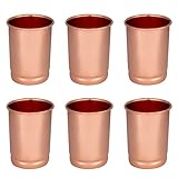 Zap Impex® para beber Cobre Cristal 100% Cobre Puro Tumbler heilungs Juego de 6