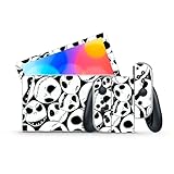 GamesMonkey® - Skin Compatible para Nintendo Switch – OLED Classic – Funda Adhesiva de Vinilo Mate Satinado HD – Película Protectora Decal Faceplate (Classic, Skull Calaveras - D007)