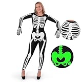 Spooktacular Creations Adulto Mujeres Esqueleto de Disfraces Brilla en la Oscuridad Esqueleto Señora Mono para Halloween Dress Up Fiesta de rol Cosplay