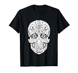 Diseño artístico mexicano con cabeza de calavera Camiseta