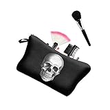 CIMAXIC Neceser De Maquillaje Diseño De Calavera Bolso Pequeño para Vacaciones Cremallera Protectora