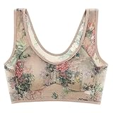 Genérico Ropa Interior Calaveras para Mujeres de Edad y Mayores, sin Cables, Estilo Chaleco, Sujetador para Dormir Ropa Interior Boda Mujer (Beige, XXXL)