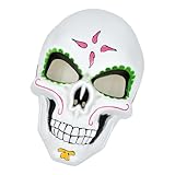 omiinitio Máscara mexicana de los muertos con diseño de calavera de azúcar mexicana, máscara de fiesta de disfraces, Halloween, cosplay