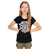 Camiseta Rock and Roll para niños - Camiseta Calavera rockera Heavy Metal (FR/ES, Edad, 6 años, Regular, Negro)